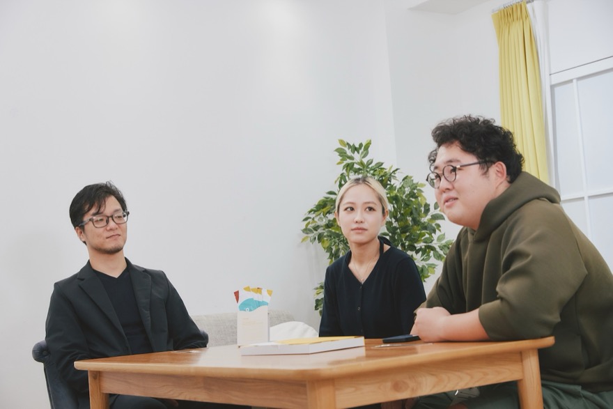 ギズモード編集部員の金本さん、黒田さん、中橋さん