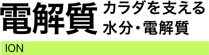 電解質・カラダを支える水分・電解質